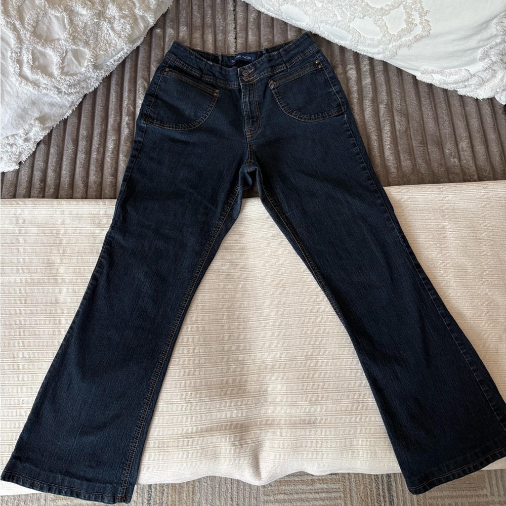 Bandolino Bootcut Pocket Blue Denim Jeans Size 10 Trendy Cute - Picture 2 of 7
